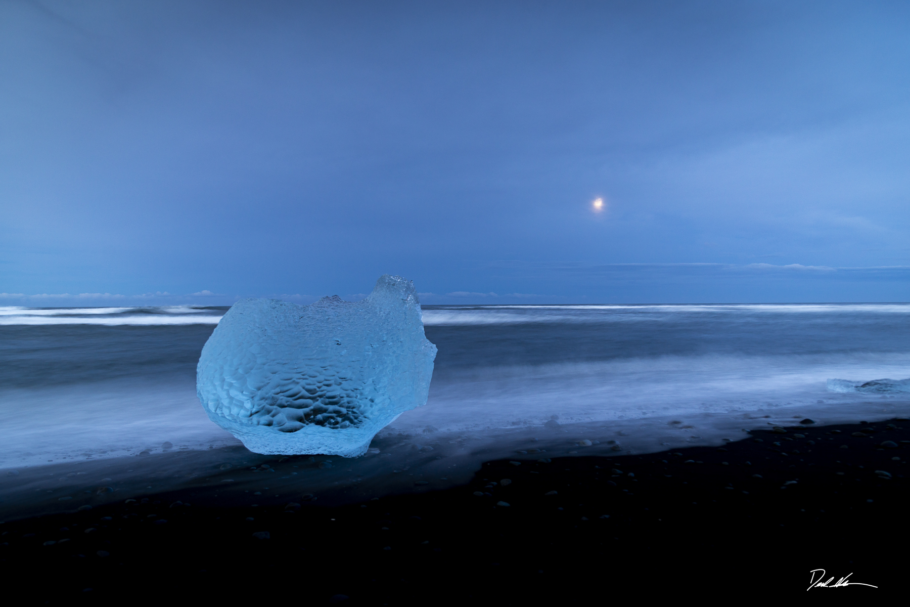 Ice on beach in Iceland