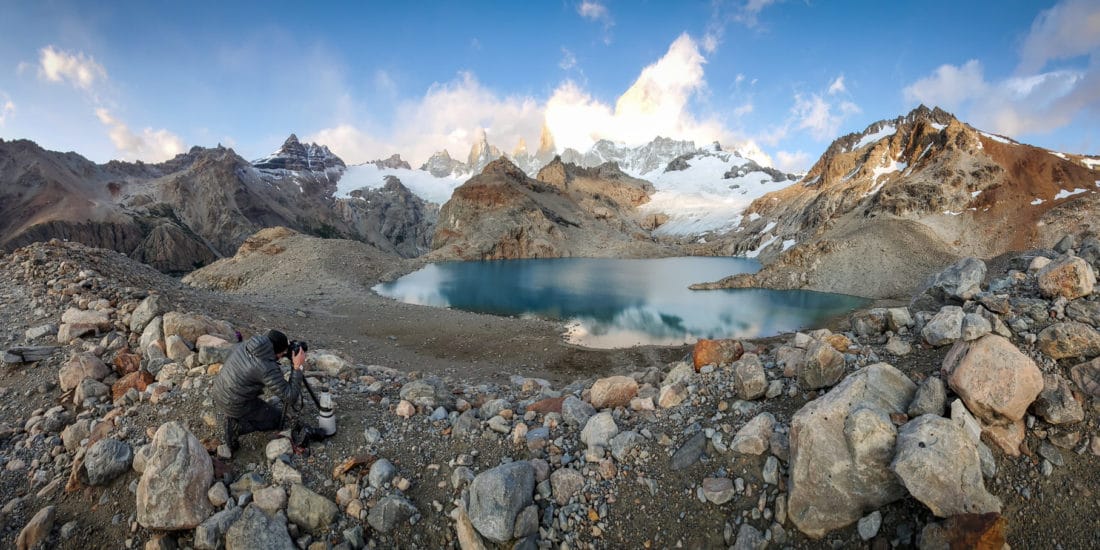 Photo of Derek on top of mountain