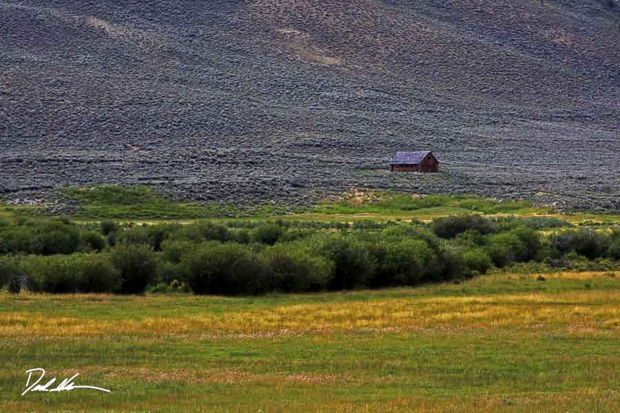 small home in distance