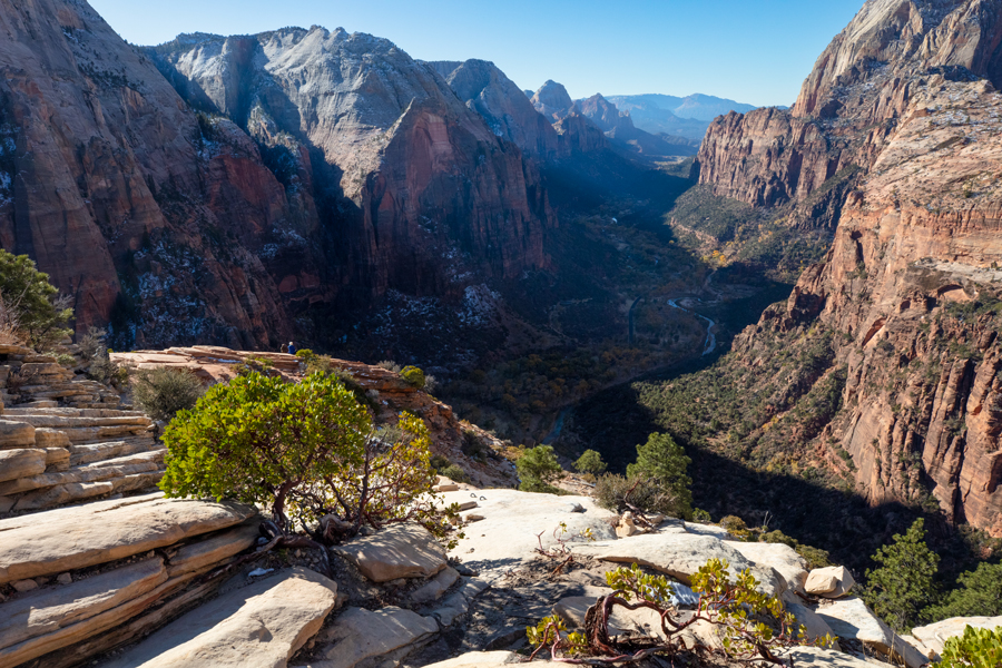 View from the top of angles landing looking south over the canyon