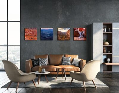 four prints on wall