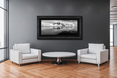 antarctic perfection black and white framed
