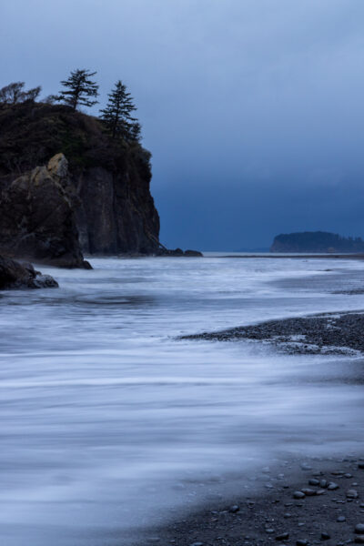 image of Ruby Beach near Olympic National Park during a storm