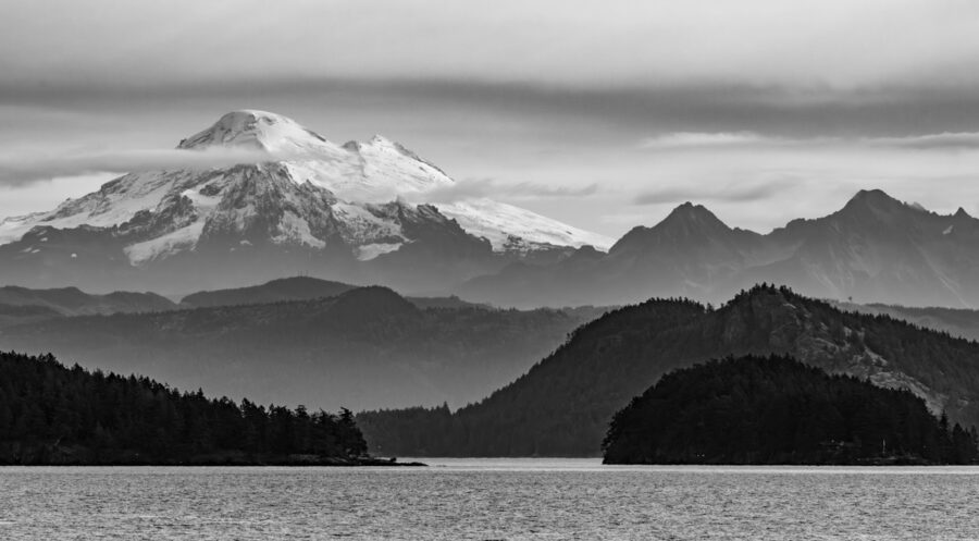 Black and white landscape photographer Derek Nielsen in Washington State