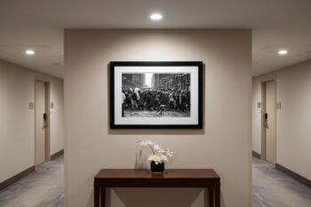 photo of people protesting in chicago in the snow