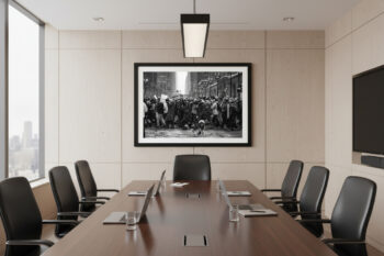 photo of people protesting in chicago in the snow