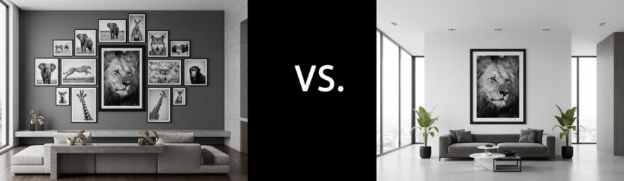 interior design image comparing one image vs a collage of images