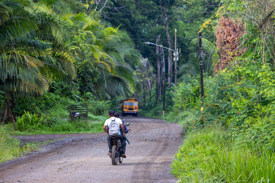 small dirt road leading into Drake Bay Costa Rica