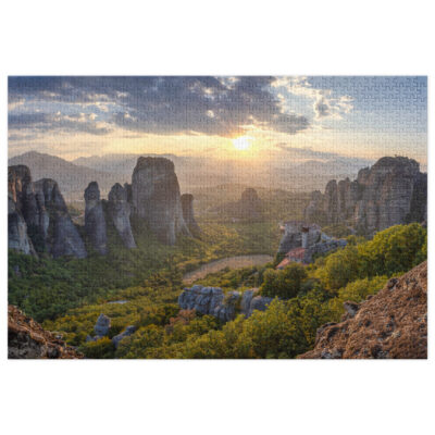 Jigsaw puzzle with tin Meteora