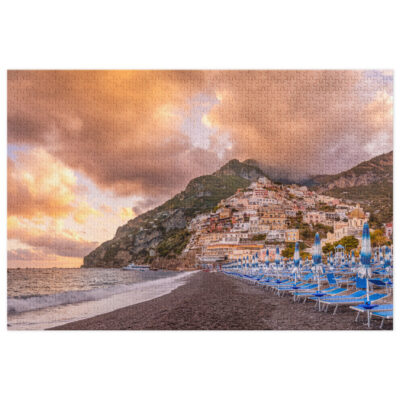 Jigsaw puzzle with tin Positano Breeze