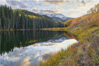 Jigsaw puzzle with tin Woods Lake